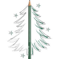 Карандаш графитовый Faber-Castell Sparkle, Forest Green, Ударопрочный грифель