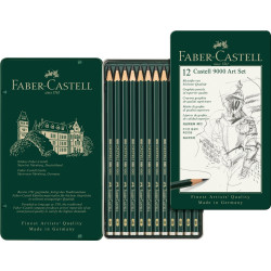 Графитовые карандаши Faber-Castell Castell 9000, Green, Особо прочные