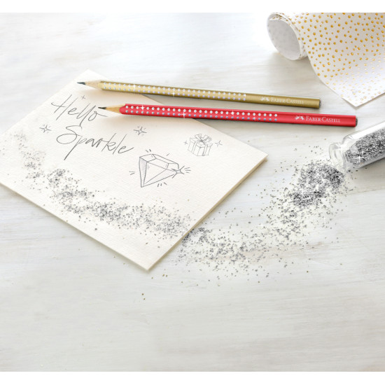Zīmulis Faber-Castell Sparkle B, korpuss sarkans