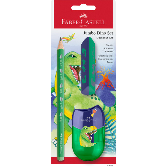 Zīmuļu komplekts Faber-Castell Jumbo Dinosaur