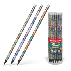 ***Zīmulis ar dzēšgumiju Erich Krause Flower, HB, 1gab