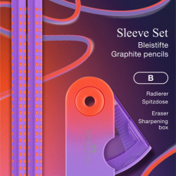 Zīmuļu komplekts Faber-Castell Grip Flow Edition Punchy Melon HB, violēti-oranžs