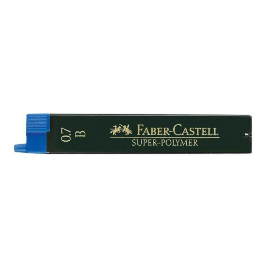 Zīmuļu kodoliņi Faber-Castell Super-Polymer B, 0.7mm, 12gab/iep