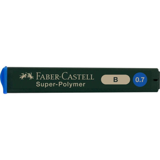 Zīmuļu kodoliņi Faber-Castell Super-Polymer B, 0.7mm, 12gab/iep