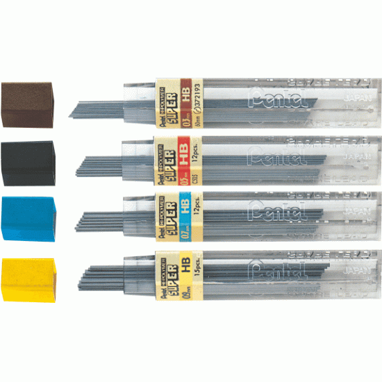 Zīmuļu kodoliņi Pentel HB, 0.7mm, 12 gab/iep