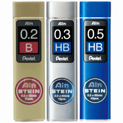 Zīmuļu kodoliņi Pentel Ain Stein HB, 0.5mm, 20gab/iep