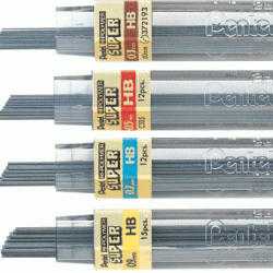 Грифели Pentel 50-HB9, Black, Ударопрочные