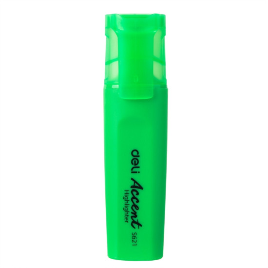 Teksta marķieris Deli Accent 1-5.0mm, nošķelts, zaļš