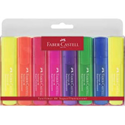 Teksta marķieru komplekts Faber-Castell Superflourescent 1-5mm, nošķelts, 8 krāsas