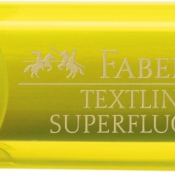 Teksta marķieris Faber-Castell Superfluorescent 1-5.0mm, nošķelts, dzeltens