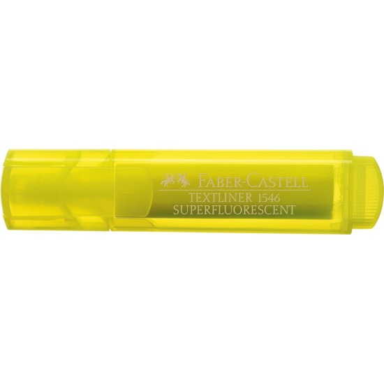 Teksta marķieris Faber-Castell Superfluorescent 1-5.0mm, nošķelts, dzeltens