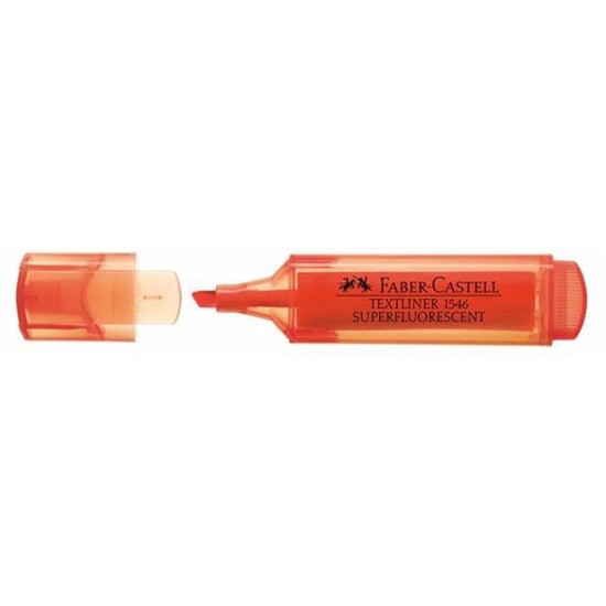 Teksta marķieris Faber-Castell Superfluorescent 1-5.0mm, nošķelts, oranžs