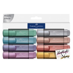 *Teksta marķieru komplekts Faber-Castell 1-5mm, nošķelts, 8 krāsas
