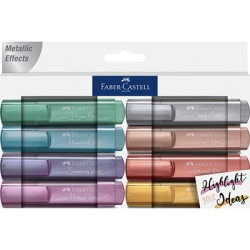 *Teksta marķieru komplekts Faber-Castell 1-5mm, nošķelts, 8 krāsas