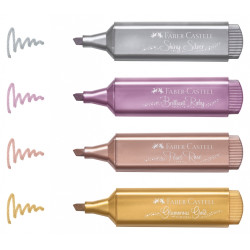 Маркеры-выделители Faber-Castell Textliner 46 Metallic, с металлическим блеском, Multicolor