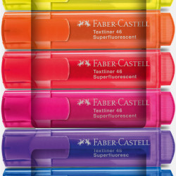 Teksta marķieru komplekts Faber-Castell 46 Superfluorescent, 1-5mm, nošķelts, 8 krāsas