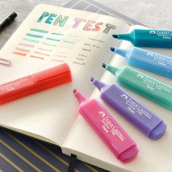 *Teksta marķieris Faber-Castell 1546 pastel 1-5.0mm, nošķelts, zils