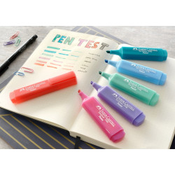 *Teksta marķieris Faber-Castell 1546 pastel 1-5.0mm, nošķelts, zils