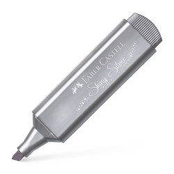 Teksta marķieris Faber-Castell TL46 Metallic 1-5.0mm, nošķelts, spīdīgi sudraba