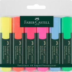 *Teksta marķieru komplekts Faber-Castell 1-5mm, nošķelts, 6 krāsas