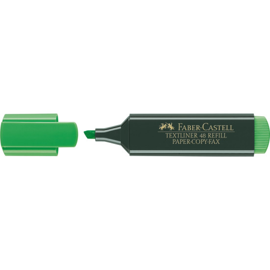 Teksta marķieris Faber Castell 1.2-5.0mm, nošķelts, zaļš