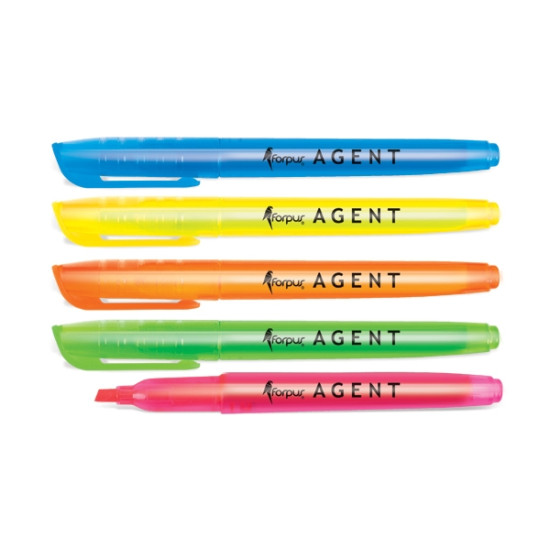 Teksta marķieris Forpus Agent 1-5.0mm, nošķelts, zaļš