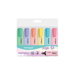 Teksta marķieru komplekts Keyroad, 1-5mm, nošķelts, 6 krāsas