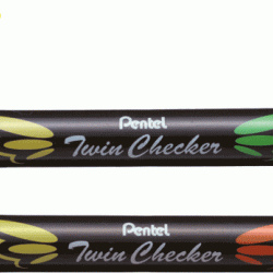 Teksta marķieris Pentel SLW8-GF 1-3.5mm, divpusējs, dzeltens/oranžs