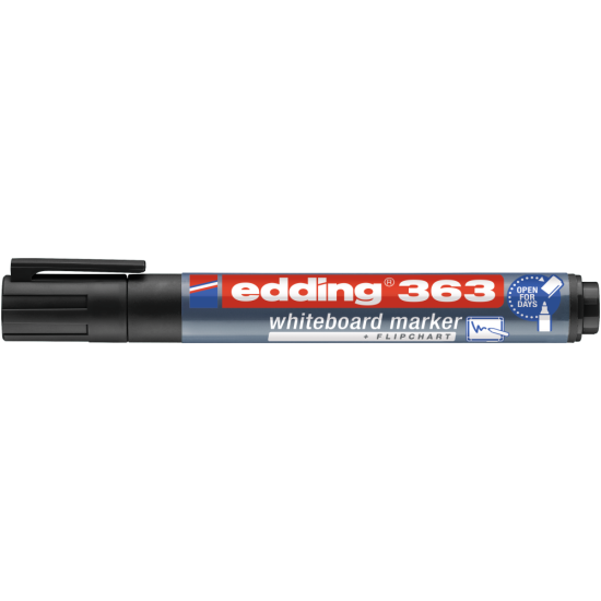 Tāfeles marķieris Edding 363 1-5.0mm, nošķelts, melns
