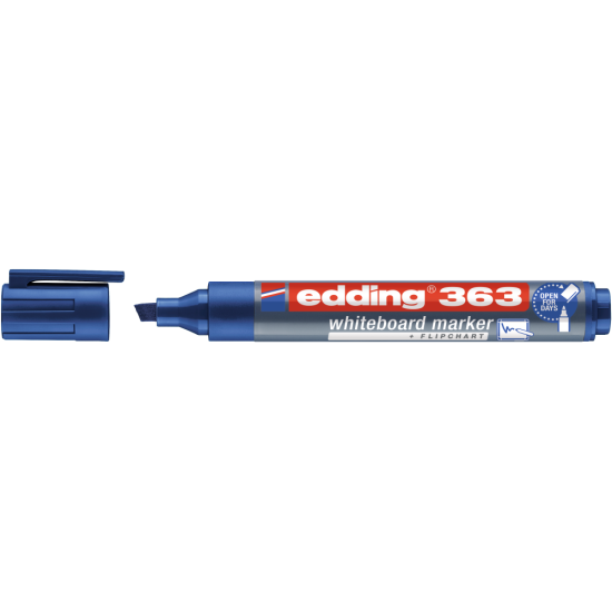 Tāfeles marķieris Edding 363 1-5.0mm, nošķelts, zils