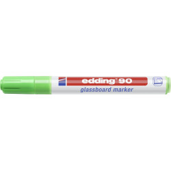 Маркер для стеклянных досок Edding 90, Light Green, Сухостираемый