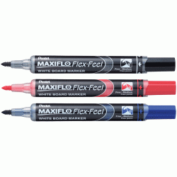 Tāfeles marķieris Pentel Maxiflo Flexfeel 4.0mm, konisks, melns