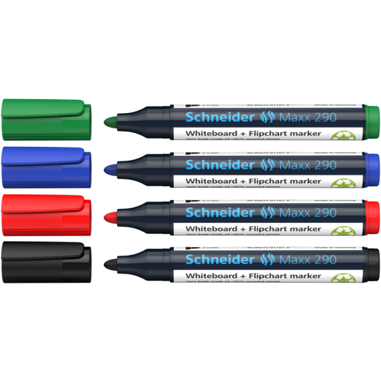 Tāfeles marķieru komplekts Schneider MAXX 290 2-3.0mm, konisks, 4 krāsas