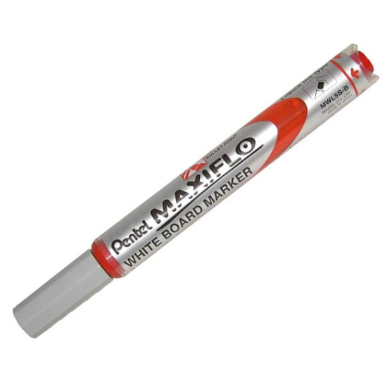 Tāfeles marķieris Pentel Maxiflo MWL5S, 4mm, konisks, sarkans