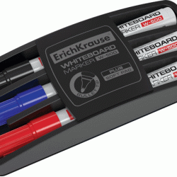 *Tāfeles marķieru komplekts ar sūkli Erich Krause W-500, 0.8-2.2mm, koniski, 3 krāsas