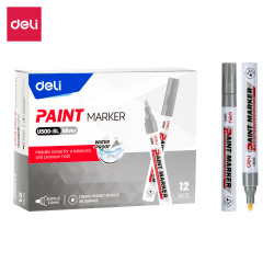 Permanentais marķieris Deli  Paint U500, 2-4mm, balts