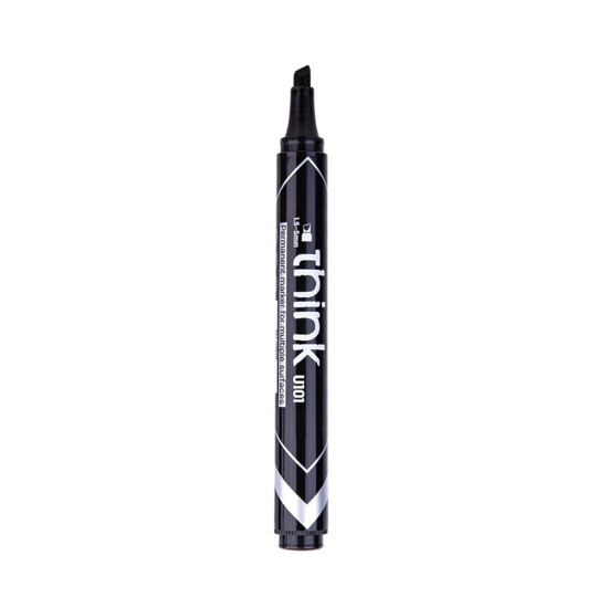 Permanentais marķieris Deli U101, 1.5-5mm, nošķelts, melns