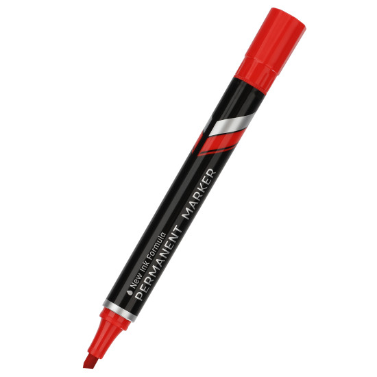 Permanentais marķieris Deli U101, 1.5-5mm, nošķelts, sarkans