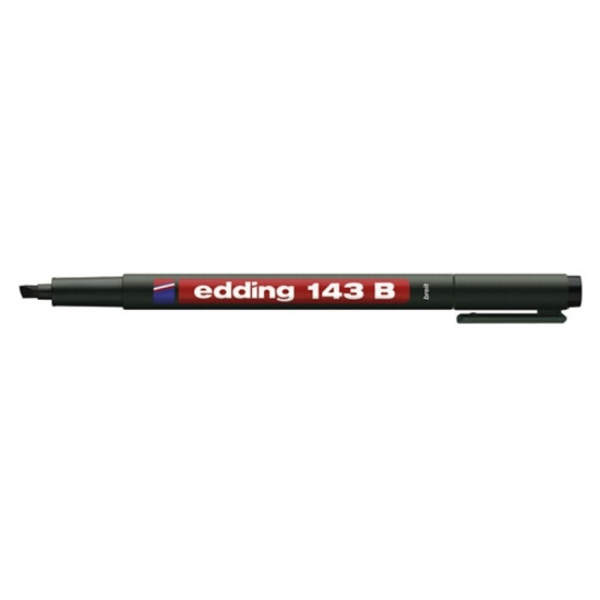 Permanentais marķieris Edding 143B 1-3.0mm, nošķelts, melns