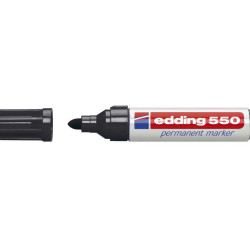 Permanentais marķieris Edding 550 3-4.0mm, konisks, melns