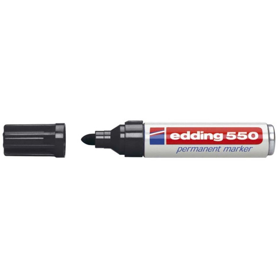 Permanentais marķieris Edding 550 3-4.0mm, konisks, melns