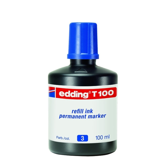 Tinte permanentu marķieru uzpildei Edding T100 100ml, melna