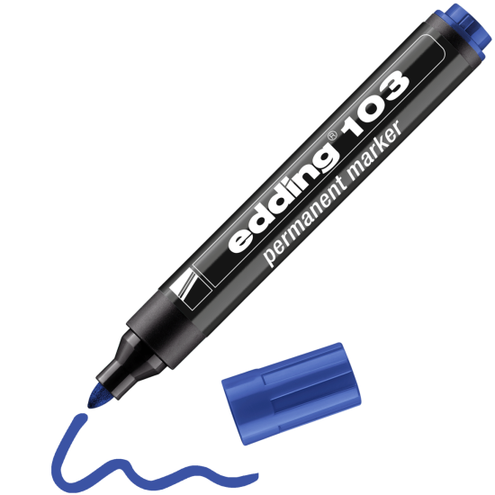 Перманентный маркер Edding 103, Blue, Мультиповерхностный