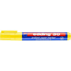 Маркер Edding 30 Brilliant, Yellow, Не просвечивает сквозь бумагу