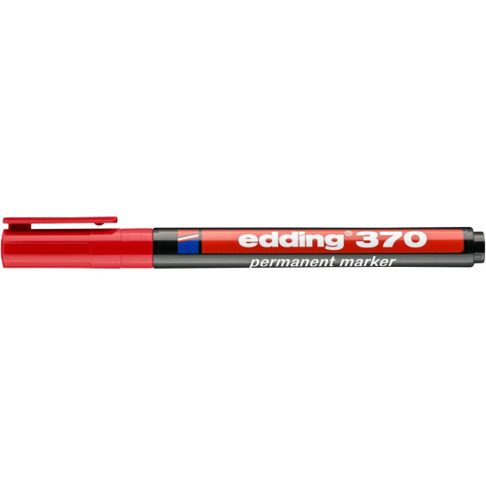 Перманентный маркер Edding 370, Red, Заправляемый