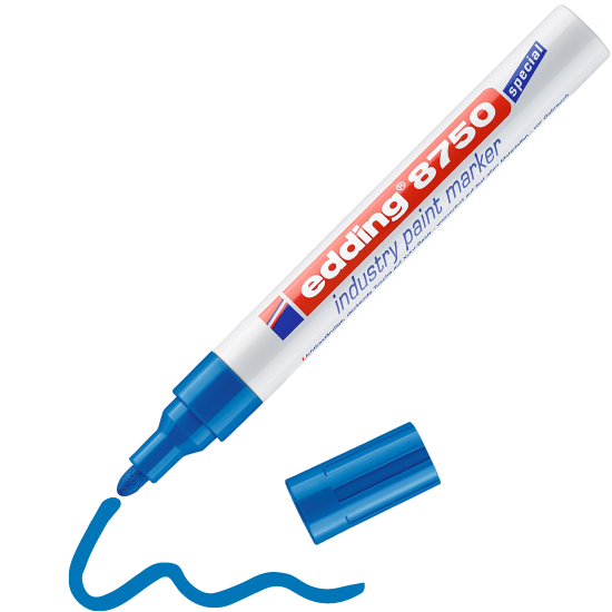 Permanentais marķieris Edding Paint 8750 2-4.0mm, konisks, zils