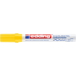 *Dekoratīvais marķieris Edding 4040 1-2mm, konisks, dzeltens