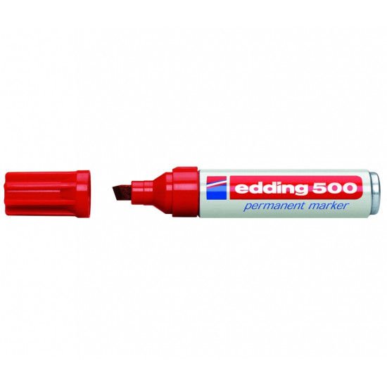 Permanentais marķieris Edding 500 2-7.0mm, nošķelts, sarkans