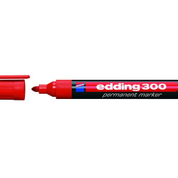Permanentais marķieris Edding E300 1.5-3.0mm, konisks, sarkans