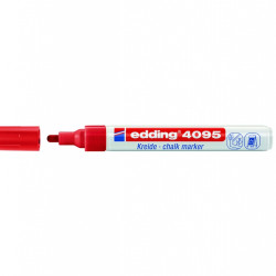 Stikla virsmu marķieris - šķidrais krīts Edding 4095, 2-3mm, sarkans